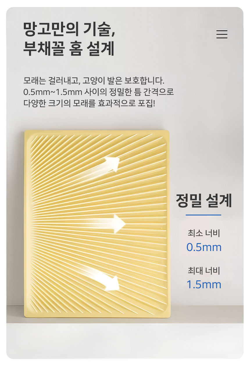 [신상특가] [무료배송] 망고 고양이 확장가능 사막화 방지 매트 11번째