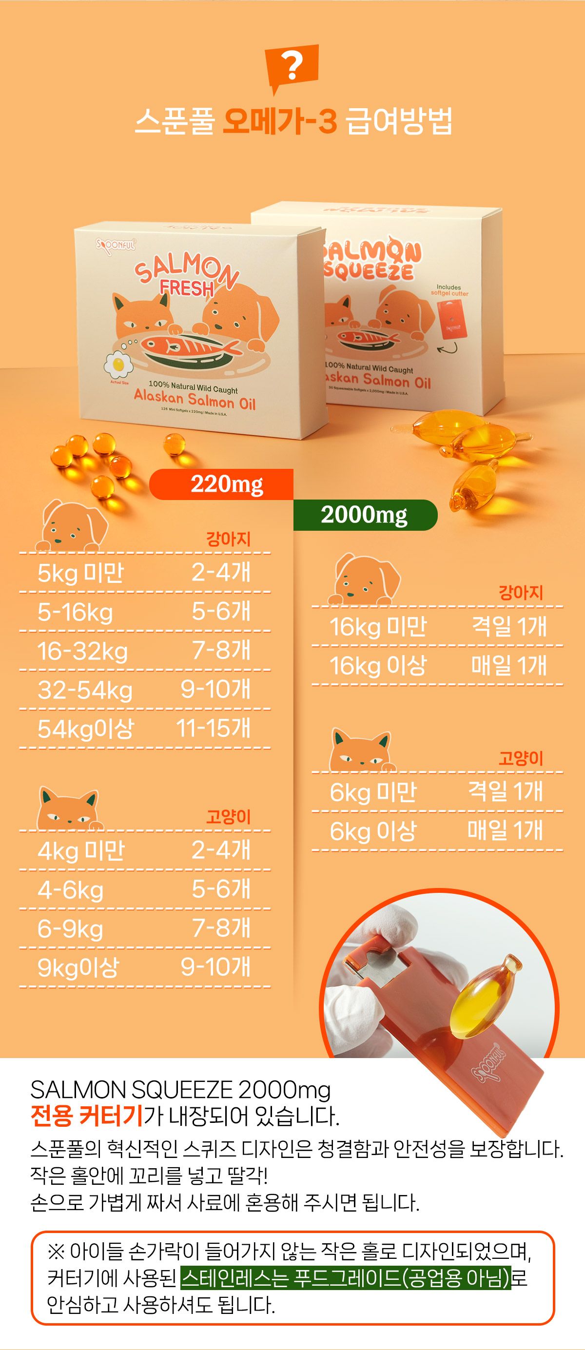 [NEW신상]스푼풀 자연산 알래스카 연어 프레쉬 오메가-3 220mg 42캡슐 14번째