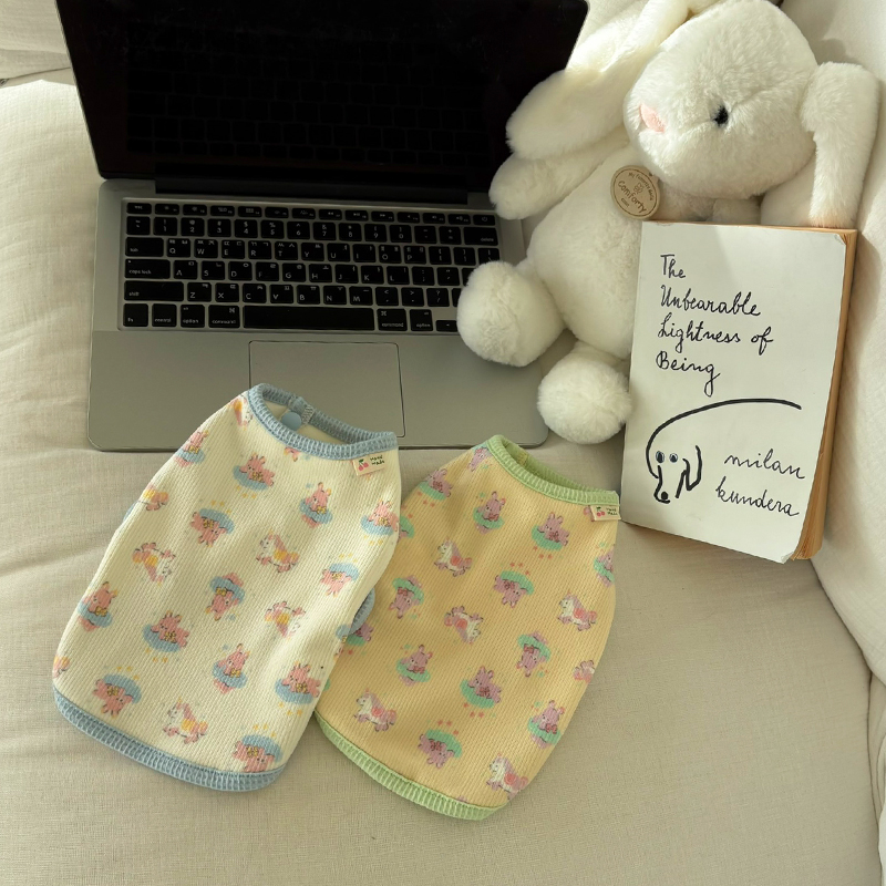 [NEW신상][무료배송] 해피댕댕 베베수면조끼 2종 (아이보리,옐로우) S-XL 4번째