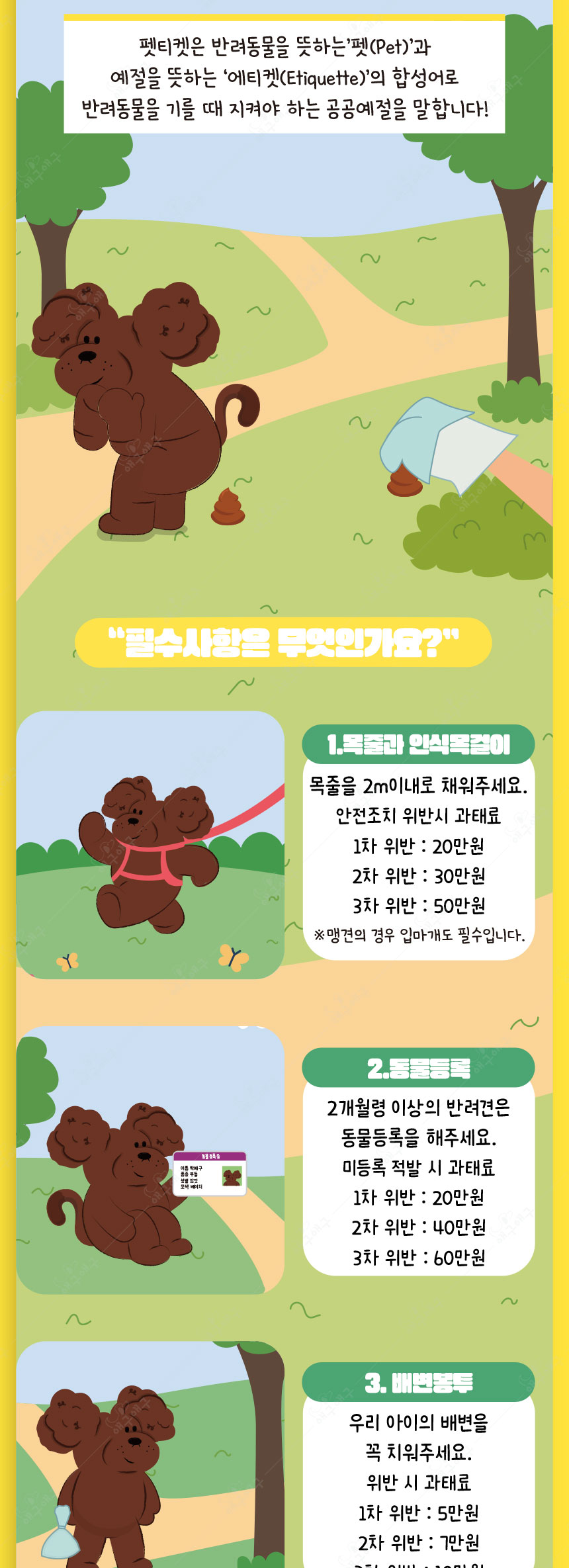 [무료배송] 애구애구 배변봉투 티슈형 똥츄 100매 4번째
