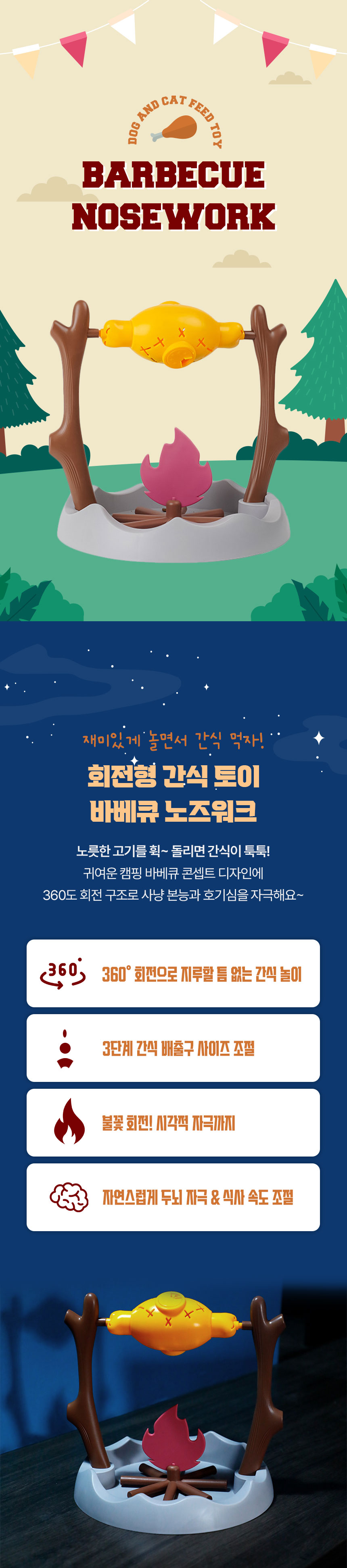 [NEW신상][무료배송] 크레용펫 바베큐 돌돌이 노즈워크 먹이퍼즐 2번째