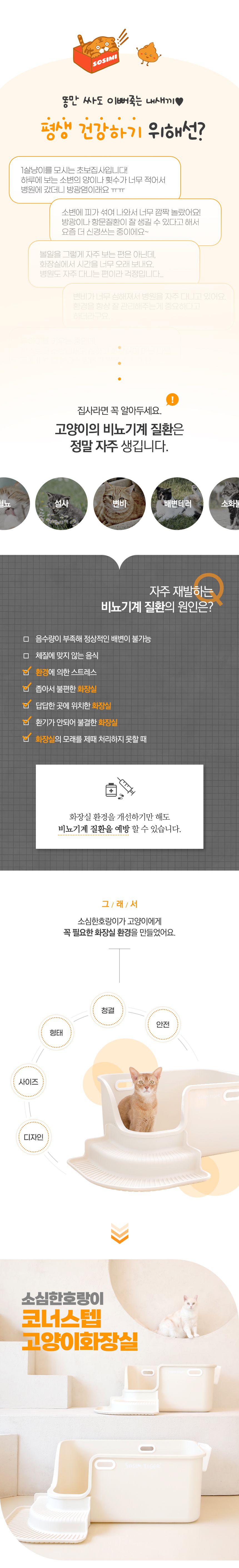 [무료배송] 소심한호랑이 캣 코너스텝 화장실 중형/특대형 5번째