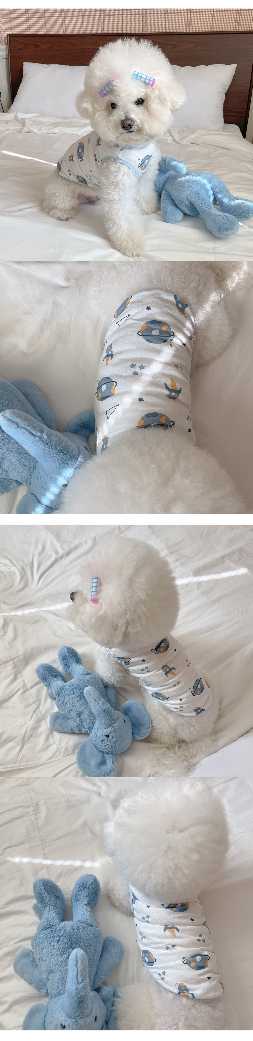 [무료배송] 댕숩 강아지옷 둥실 뱀부 민소매 4번째