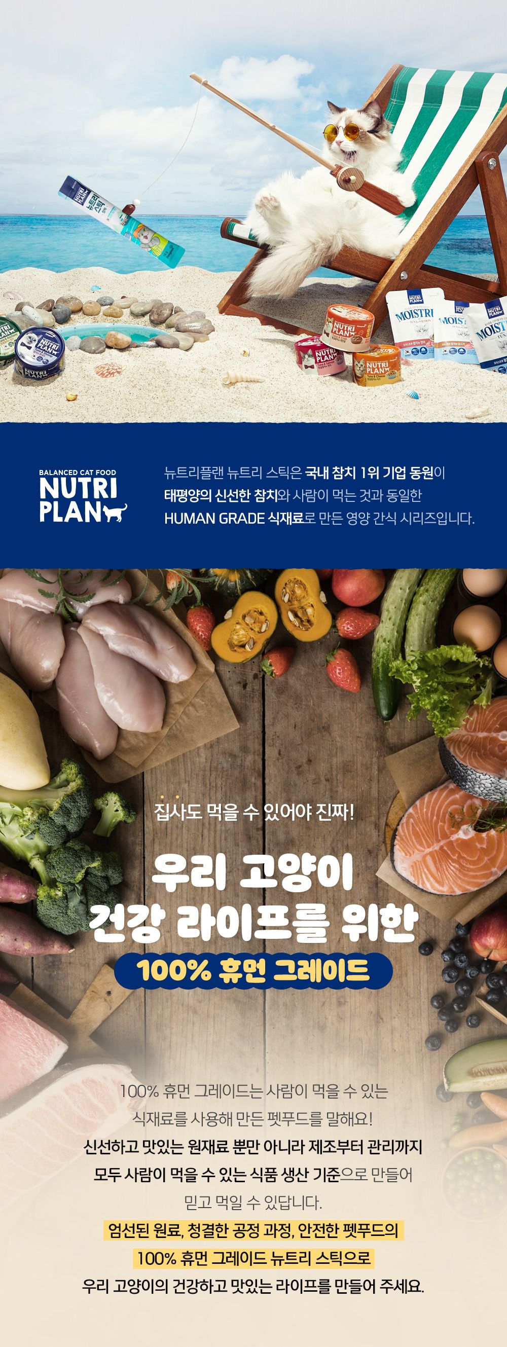 뉴트리플랜 캣 뉴트리스틱 참치&연어 14g*4p 2번째