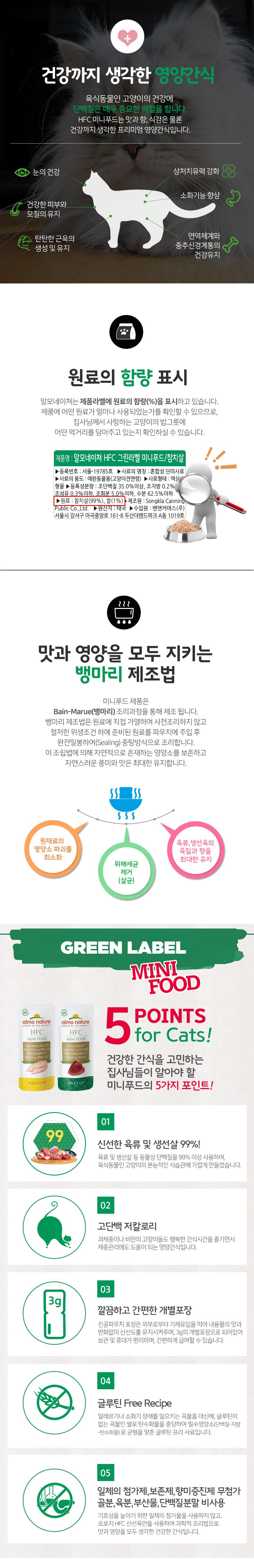 알모네이쳐 캣 미니푸드 닭고기살 3g 1번째