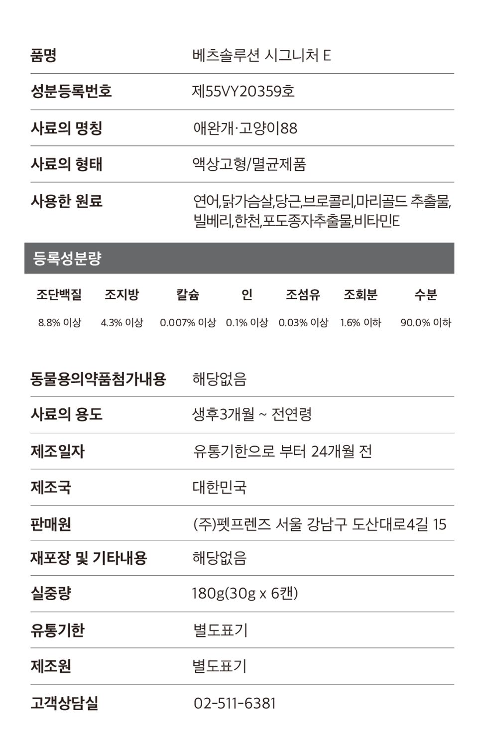 베츠솔루션 시그니처캔 E 눈/눈물 30g*6p 5번째