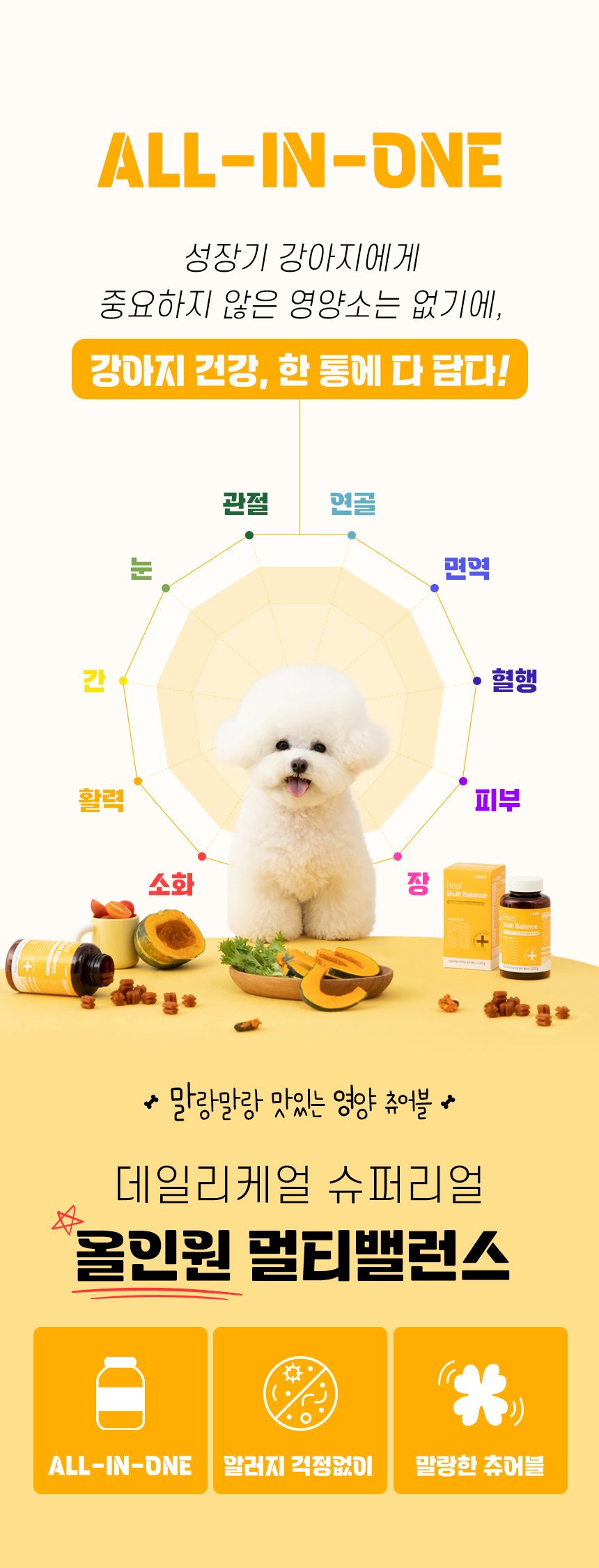 [심쿵펫페어]펫생각 독 데일리케얼 슈퍼리얼 올인원 멀티 밸런스 120g  1번째