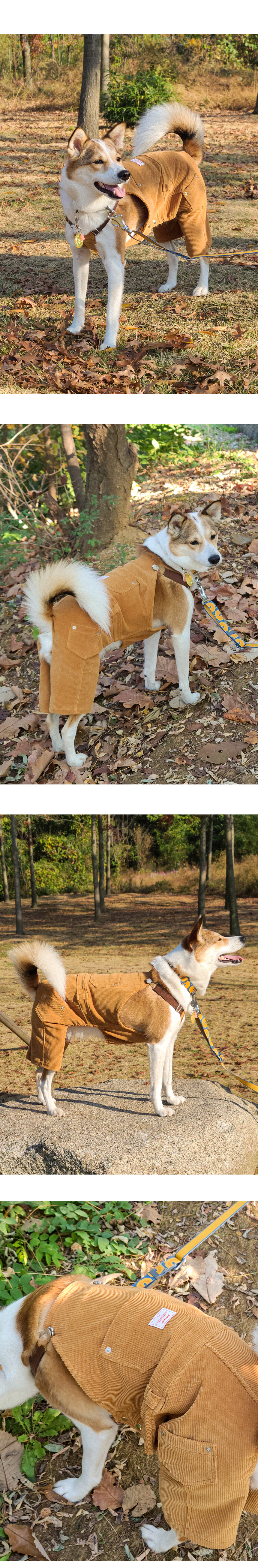 [무료배송] 꾸무꾸지 코듀로이 오버롤 카멜 M-7XL 4번째
