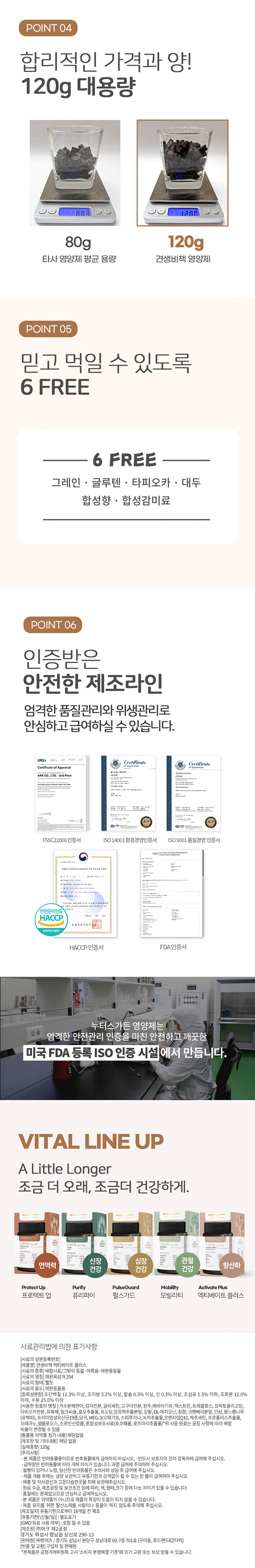 [NEW신상][무료배송] 누터스가든 견생비책 액티베이트 플러스 항산화 영양제 120g 5번째