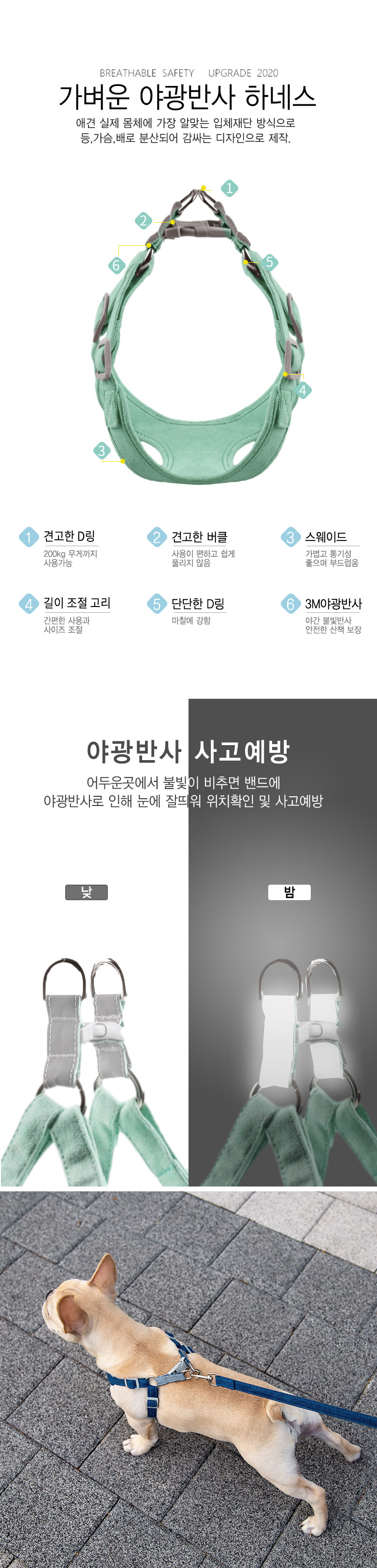 [NEW신상][무료배송] 준성펫 X형 스웨이드 하네스 & 리드줄 세트 (1.5m) 8번째