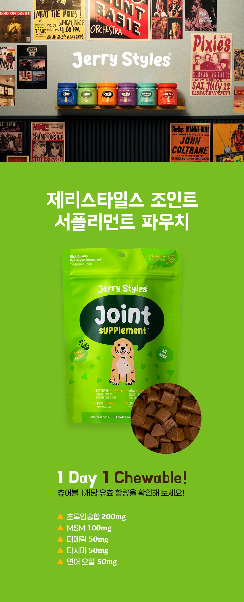 제리스타일스 독 관절 영양제 153g 4번째
