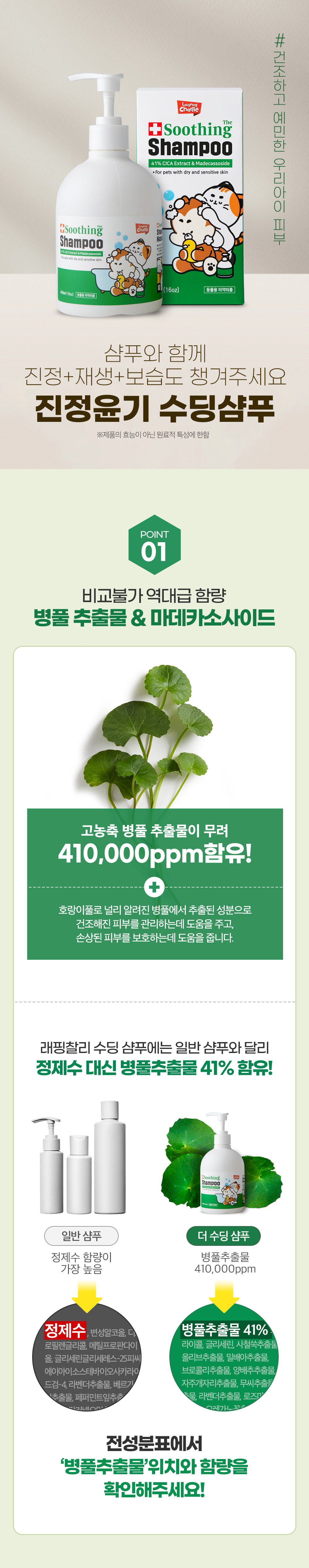 [무료배송] 래핑찰리 더 수딩 샴푸 476ml 5번째