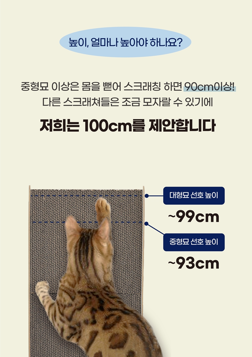 [무료배송] 100cm 초대형 올데이 고양이 수직 스크래쳐 7번째