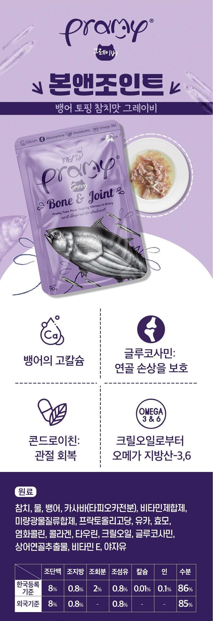 [무료배송] 프라미 고양이 습식 간식 맛보기 세트 (70g * 8개) 7번째