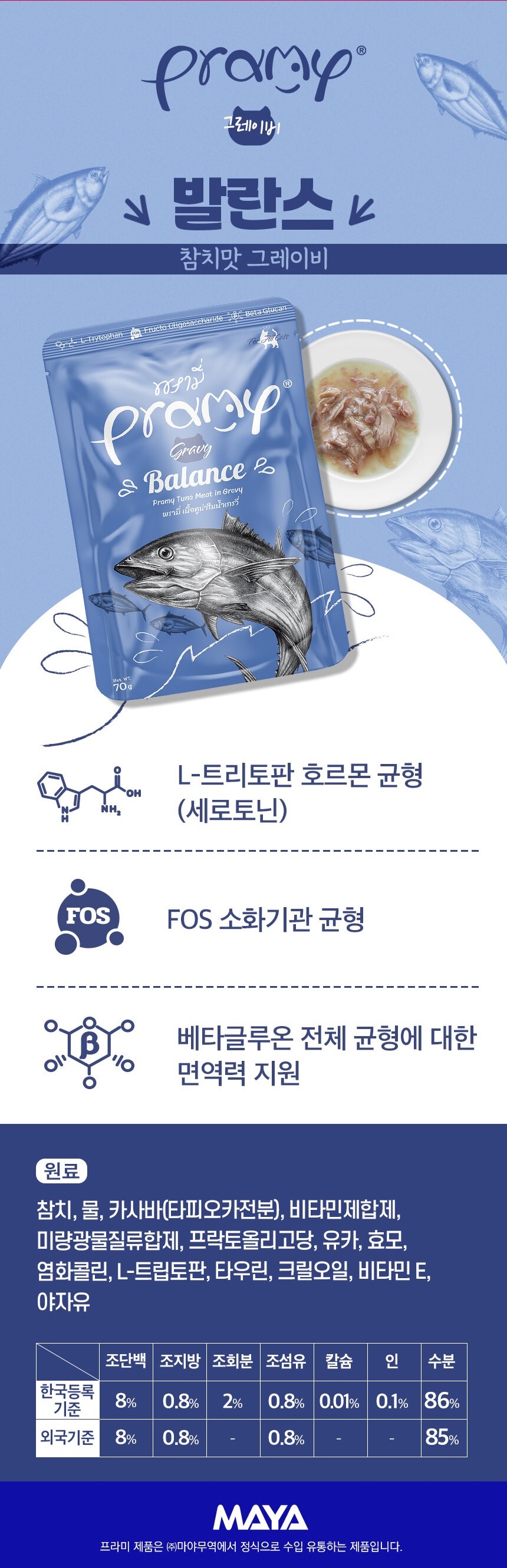 [무료배송] 프라미 고양이 습식 간식 맛보기 세트 (70g * 8개) 10번째
