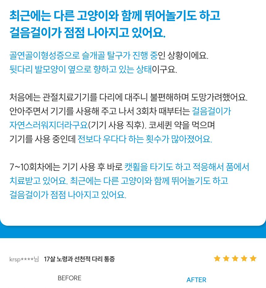 [무료배송] 꼬잇 캣 관절 브이레이 프로 케어 패키지(1구) 12번째