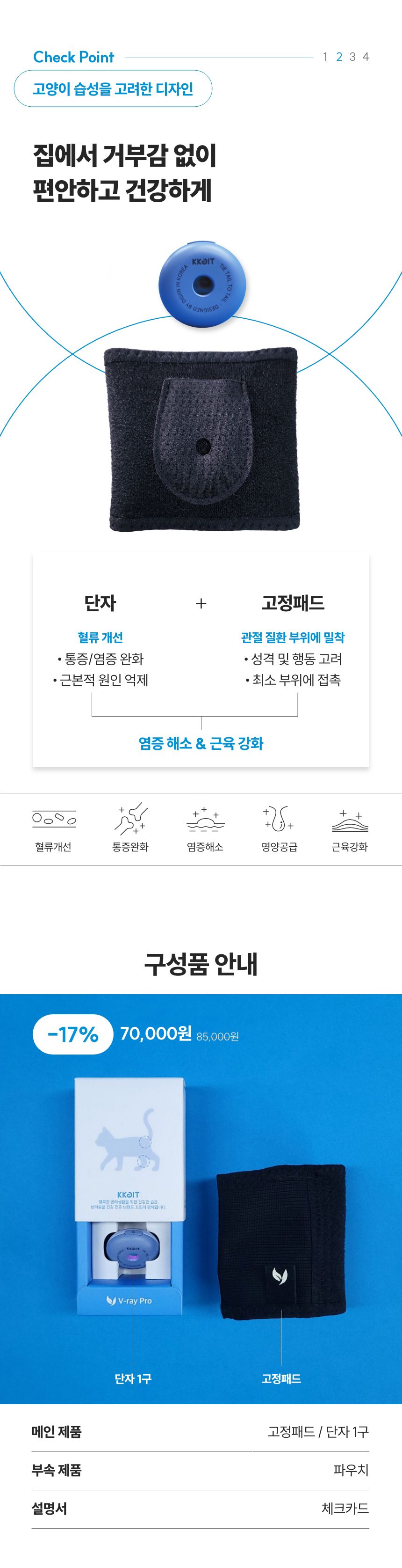 [무료배송] 꼬잇 캣 관절 브이레이 프로 케어 패키지(1구) 17번째