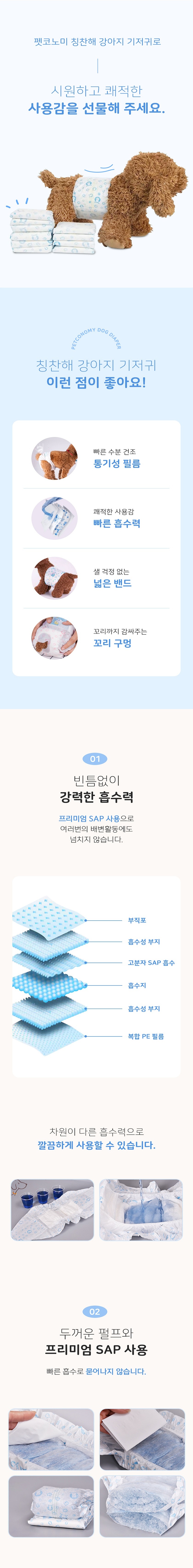 [NEW신상][무료배송] 펫코노미 칭찬해 강아지 기저귀 매너벨트 2번째