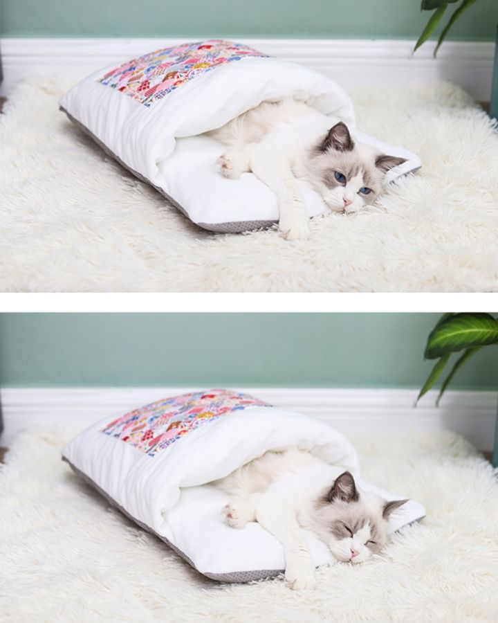 [무료배송] 멍해묘해 다다미 침대 핑크고양이 S-L 3번째