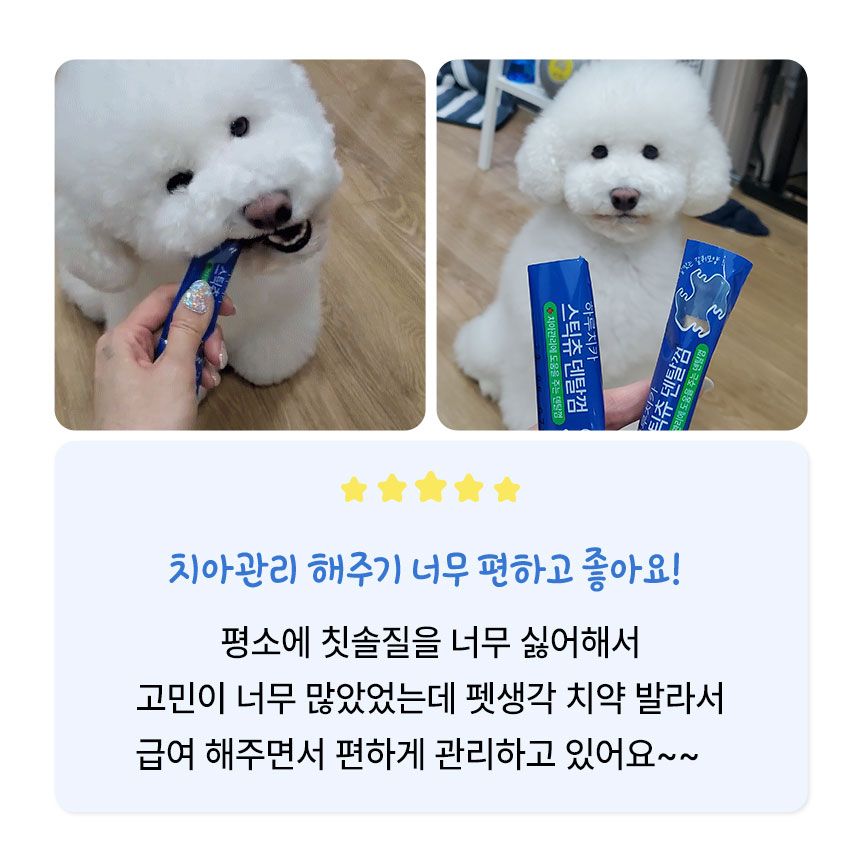 펫생각 독 하루치카 스틱츄 덴탈껌 (갈퀴형) 14개입 5번째