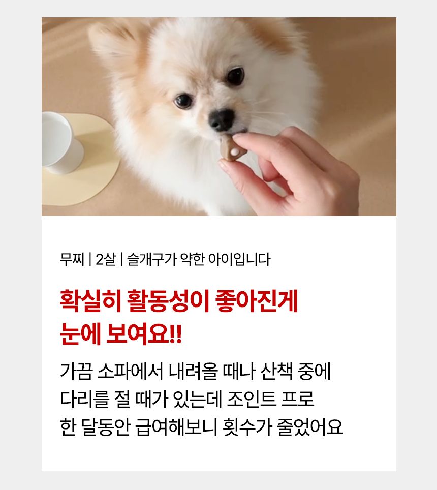 [심쿵펫페어]펫생각 데일리케얼 조인트 PRO 관절 영양제 60캡슐 4번째