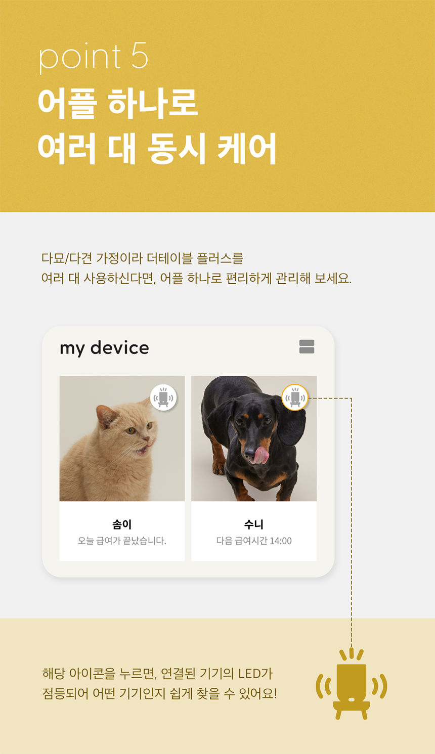 [무료배송] 두잇 더테이블 플러스 자동급식기 S/M + 우드 다리 21번째