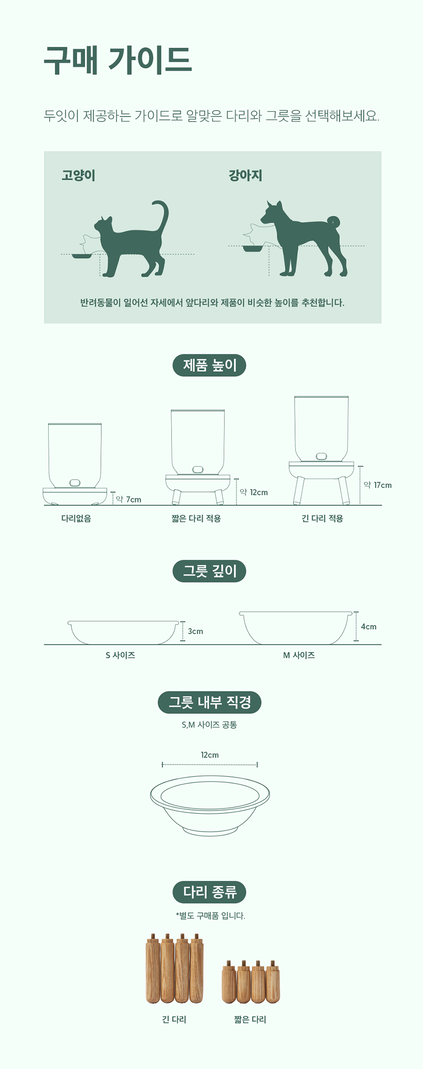 [무료배송] 두잇 더테이블 플러스 자동급식기 S/M + 우드 다리 26번째