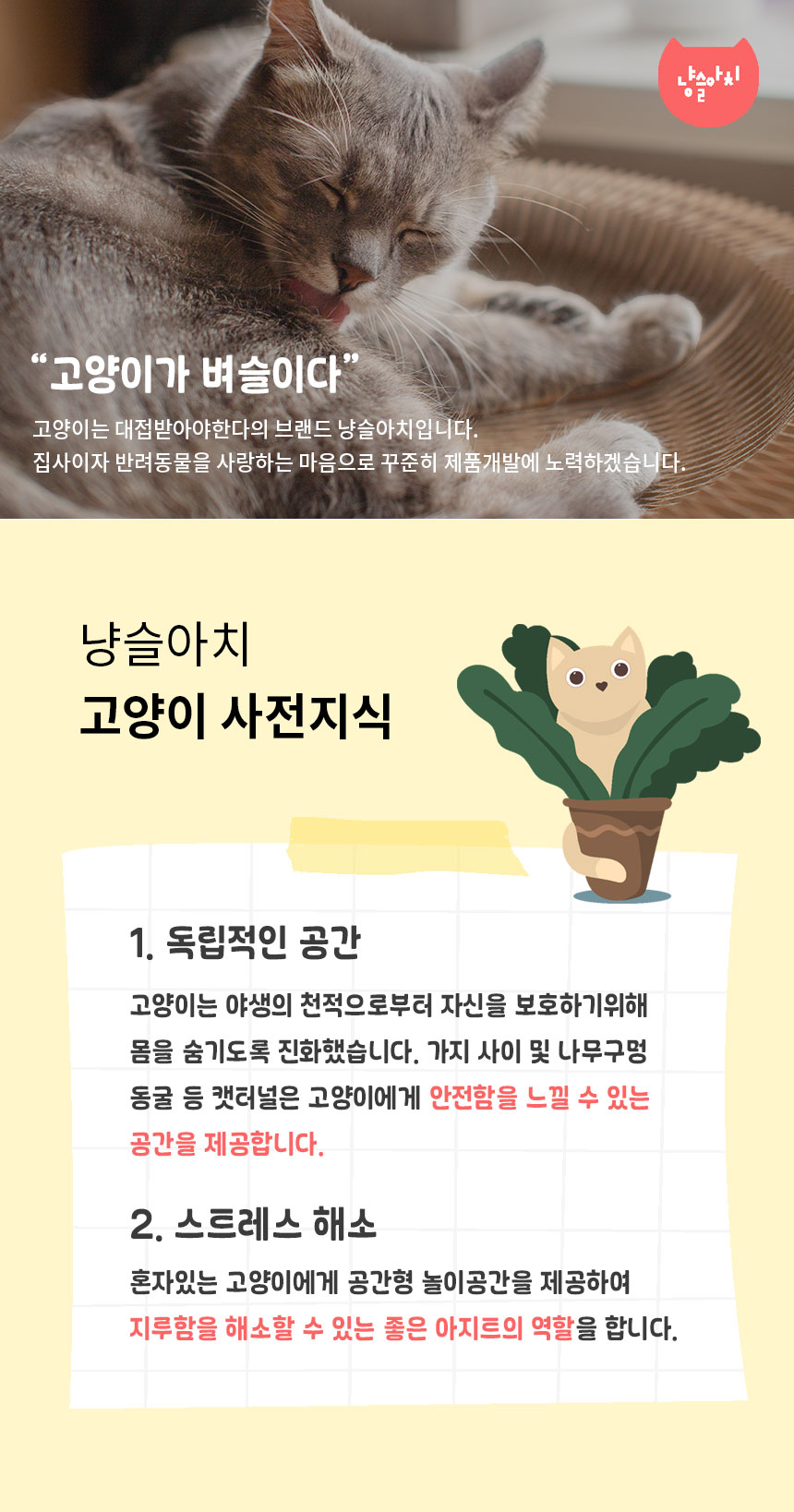 [무료배송] 냥슬아치 옐로우 롱 캣터널 1번째