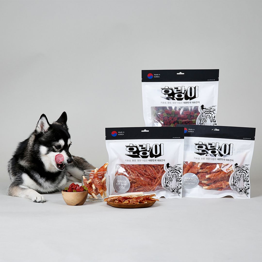[대용량] 100% 국내산 호랑이 독 리얼큐브 소고기&야채 300g 6번