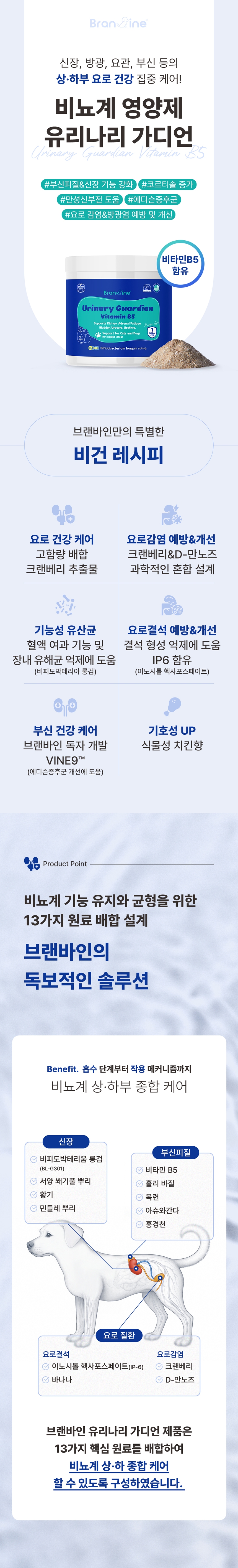 [무료배송] 브랜바인 유리나리 가디언 신장영양제 비타민B5 에디슨증후군 90일분 3번째 상세 이미지