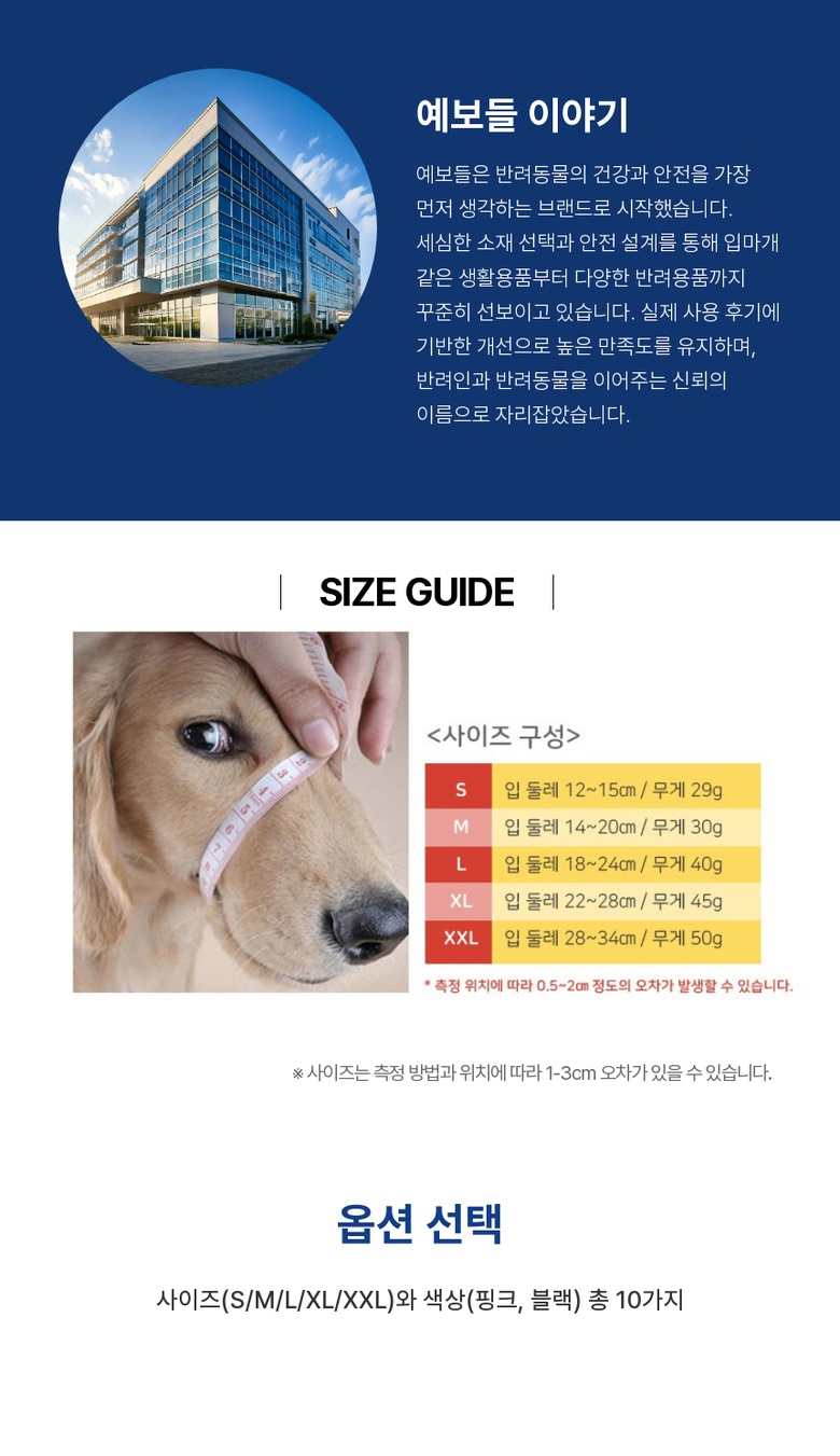 [NEW신상] [무료배송] 예보들 독 투명입마개 짖음방지기 블랙/핑크(S-XXL) 2번째