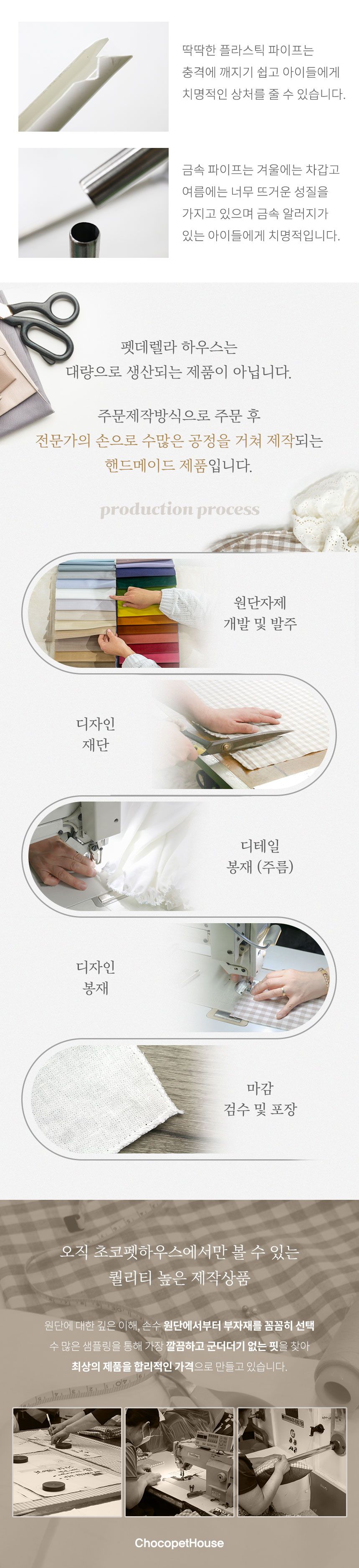 [무료배송] 초코펫하우스 펫데렐라 하우스 플라워화이트/모던스카이/체크베이지 8번째