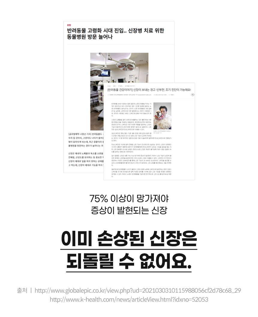 [무료배송] 본아페티 키드니캡스 강아지 신장 영양제 노령견 애견 영양제 신장결석 신부전 60정 6번째