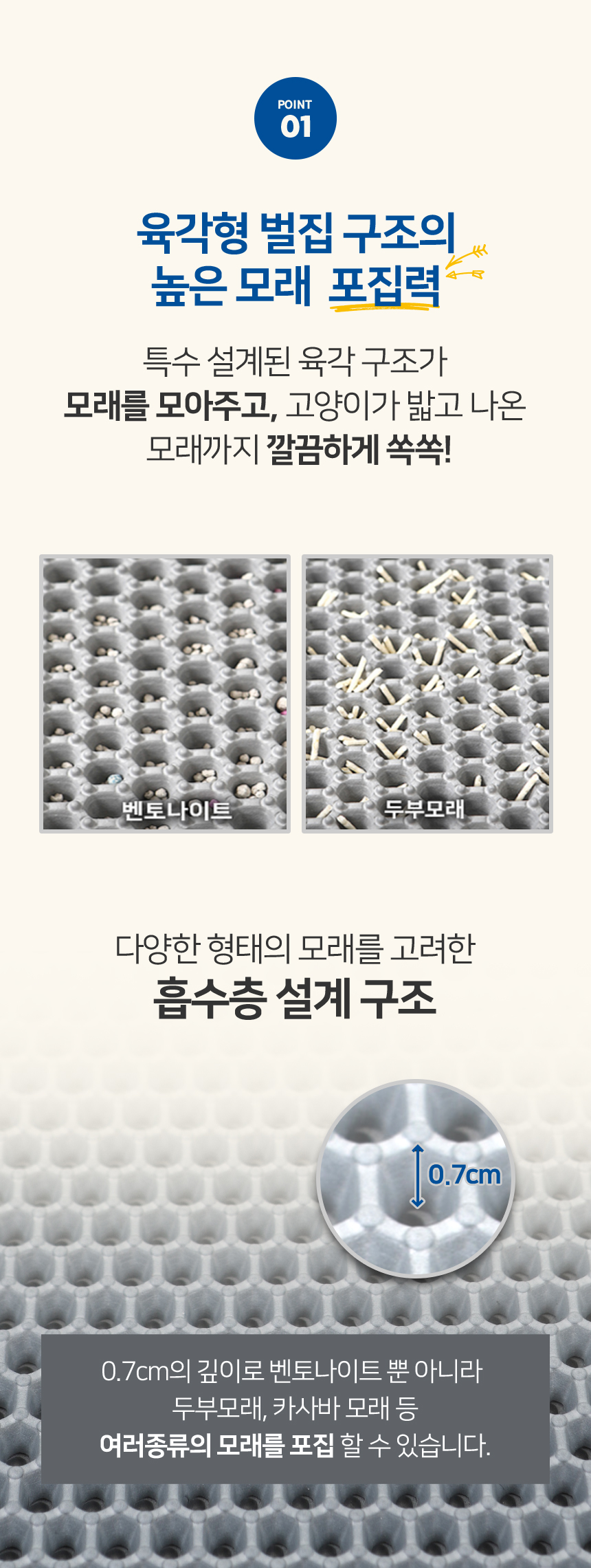 [NEW신상][무료배송] 모닝커들 사막화방지 모래매트 그레이 (소형 42x65/중형 60x65/대형 60x95) 3번째