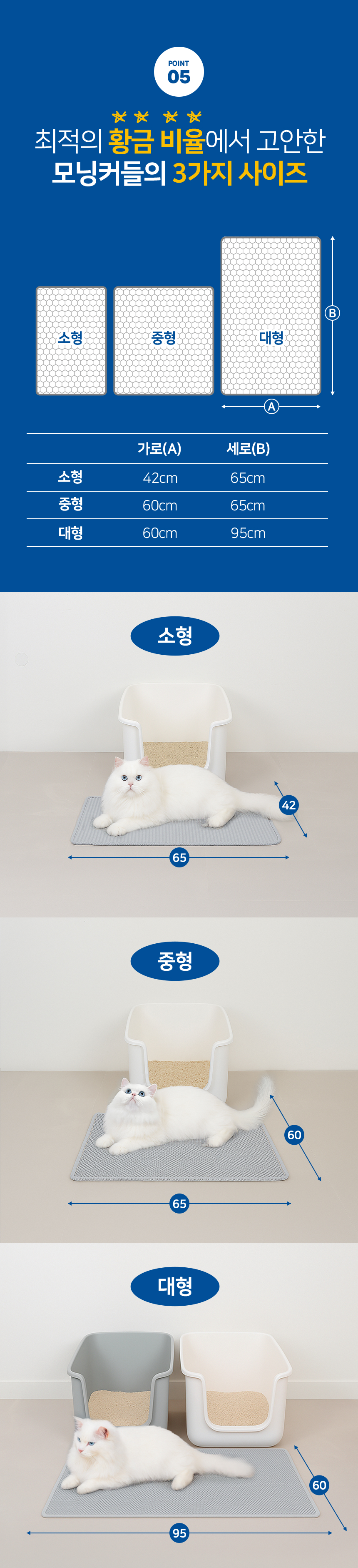 [NEW신상][무료배송] 모닝커들 사막화방지 모래매트 그레이 (소형 42x65/중형 60x65/대형 60x95) 16번째