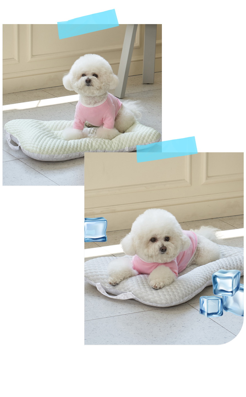 [NEW신상][무료배송] 개과천선 쿨 퍼프 방석 (크림 멜론/크림 그레이/크림 소다) 9번째