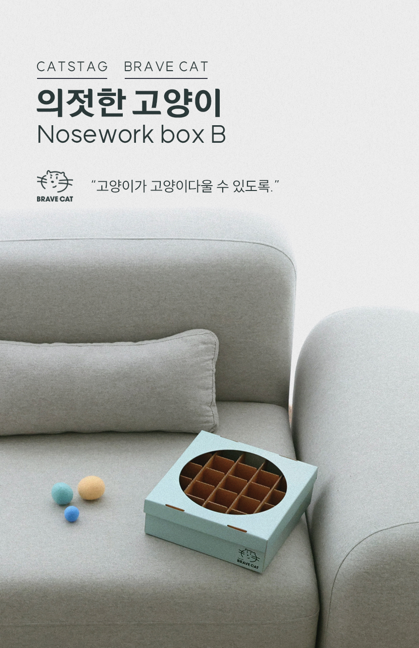[무료배송] 캣츠태그 의젓한 고양이 노즈워크 장난감 B박스 1번째