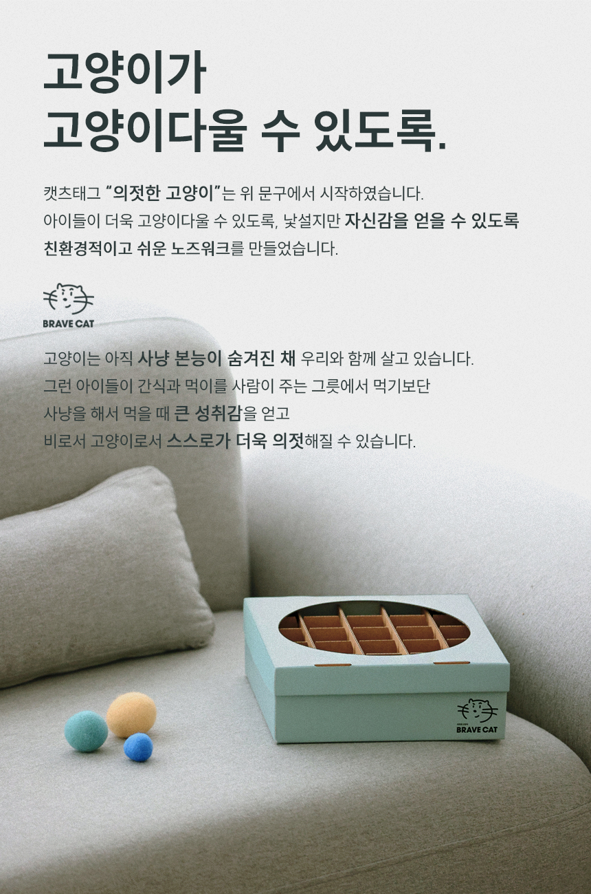 [무료배송] 캣츠태그 의젓한 고양이 노즈워크 장난감 B박스 3번째