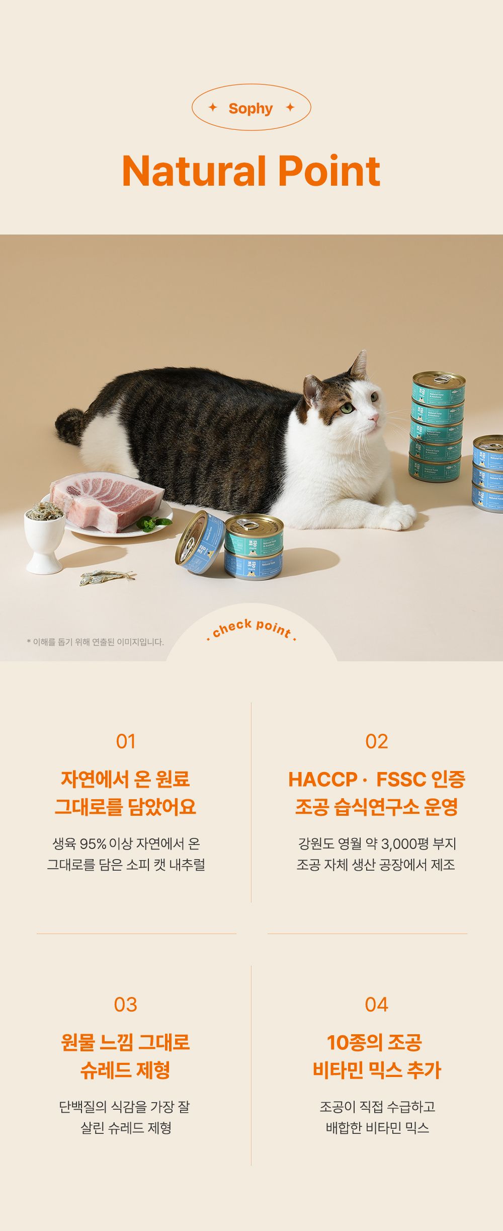 조공 소피 캣 내추럴 참치&멸치 90g 4번째