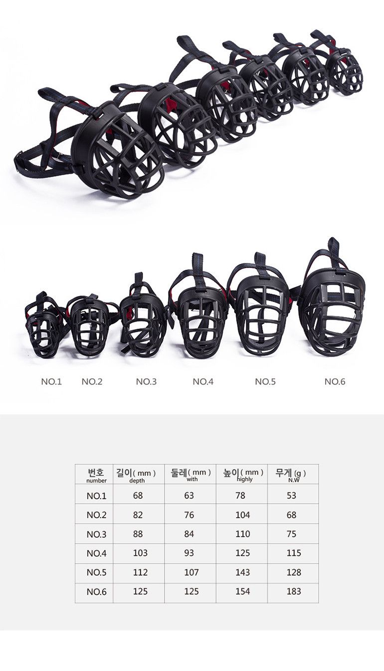 [무료배송] 쏘울펫 훈련 입마개 블랙 4호-6호 5번째
