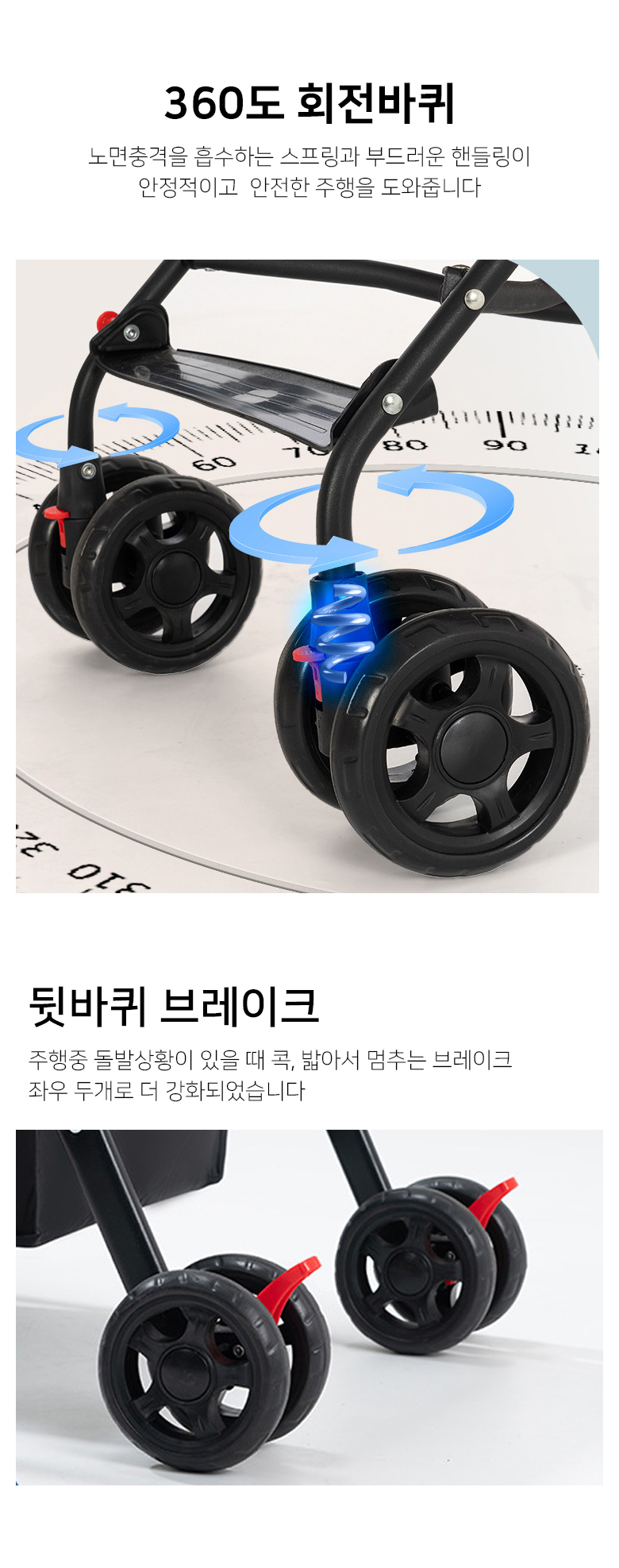 [NEW신상][무료배송] 개과천선 이지너 유모차 (그레이/핑크/블랙) 8번째