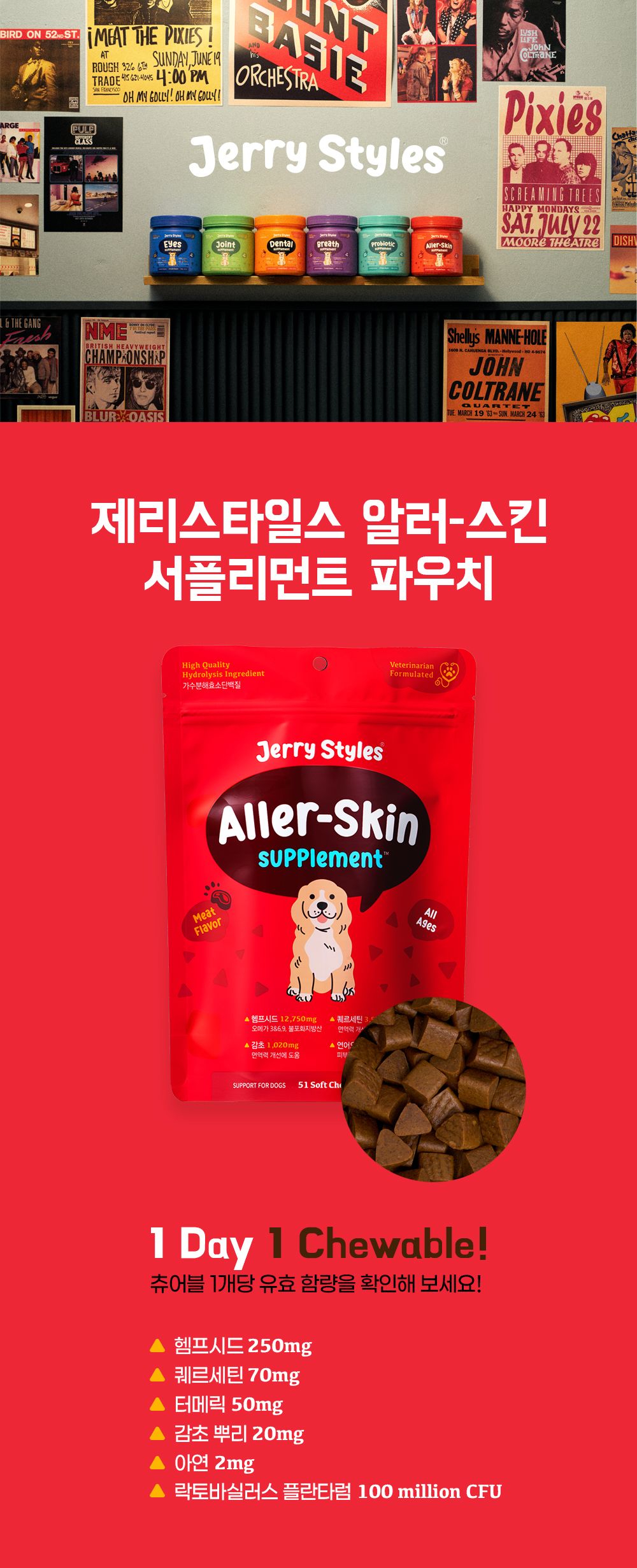 제리스타일스 독 피부 영양제 153g 3번째