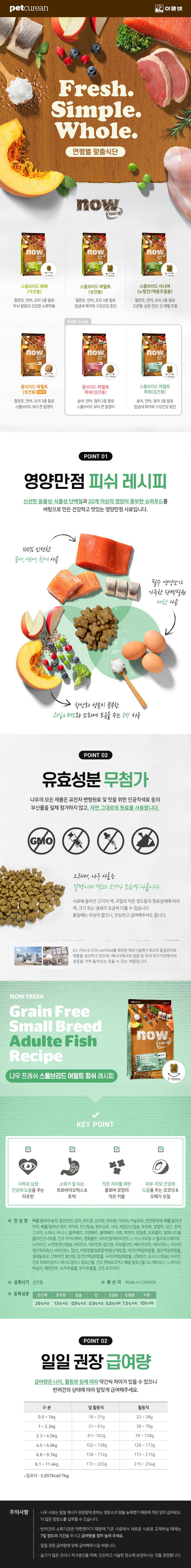 now 독 프레쉬 스몰브리드 어덜트 피쉬 레시피 5.4kg 1번째