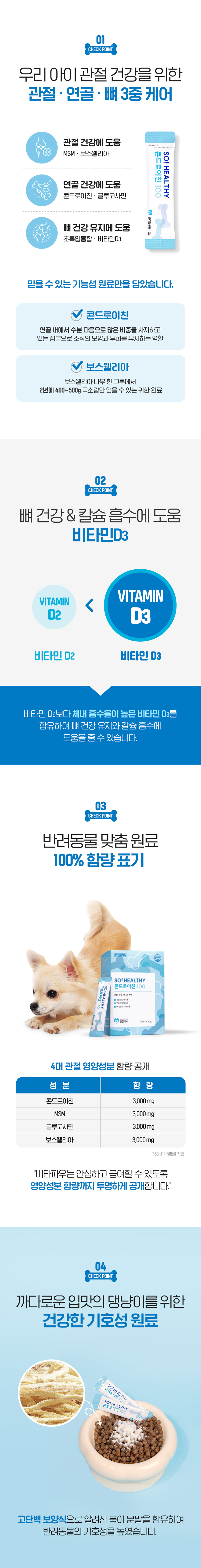 [무료배송] 비타파우 쏘헬시 콘드로이친 100 30포 3번째