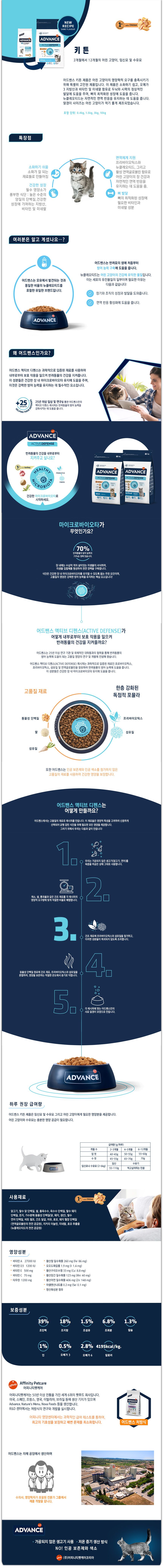 [무료배송] 어드밴스 캣 키튼 3kg 1번째