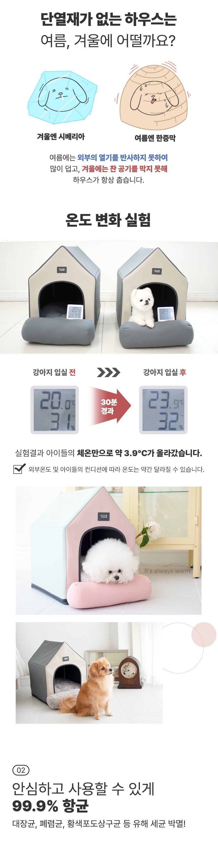 [무료배송] 초코펫하우스 에브리데이 하우스 2.0 베이직/파스텔 6번째
