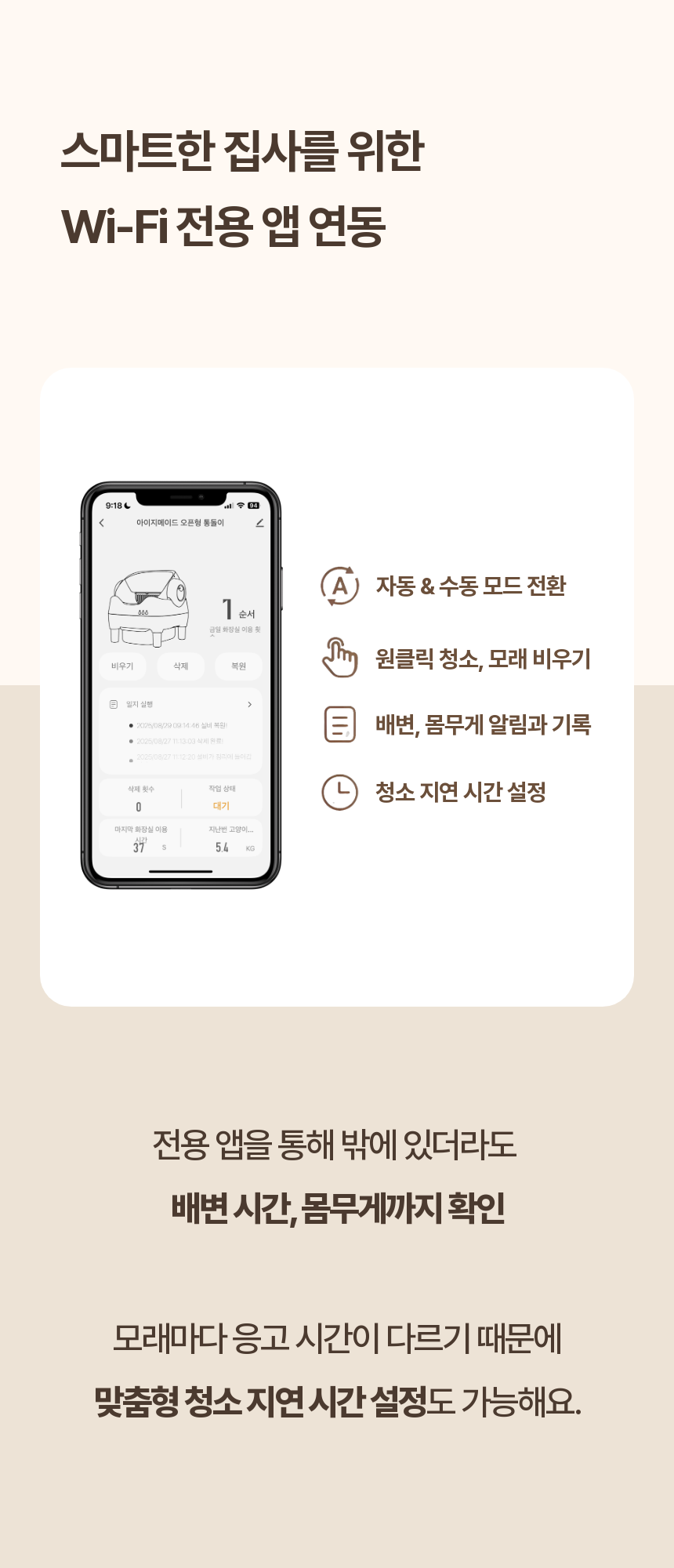 [NEW신상][무료배송] 아이지메이드 Wi-Fi 원격 앱 제어 오픈형 통돌이 자동화장실 7번째