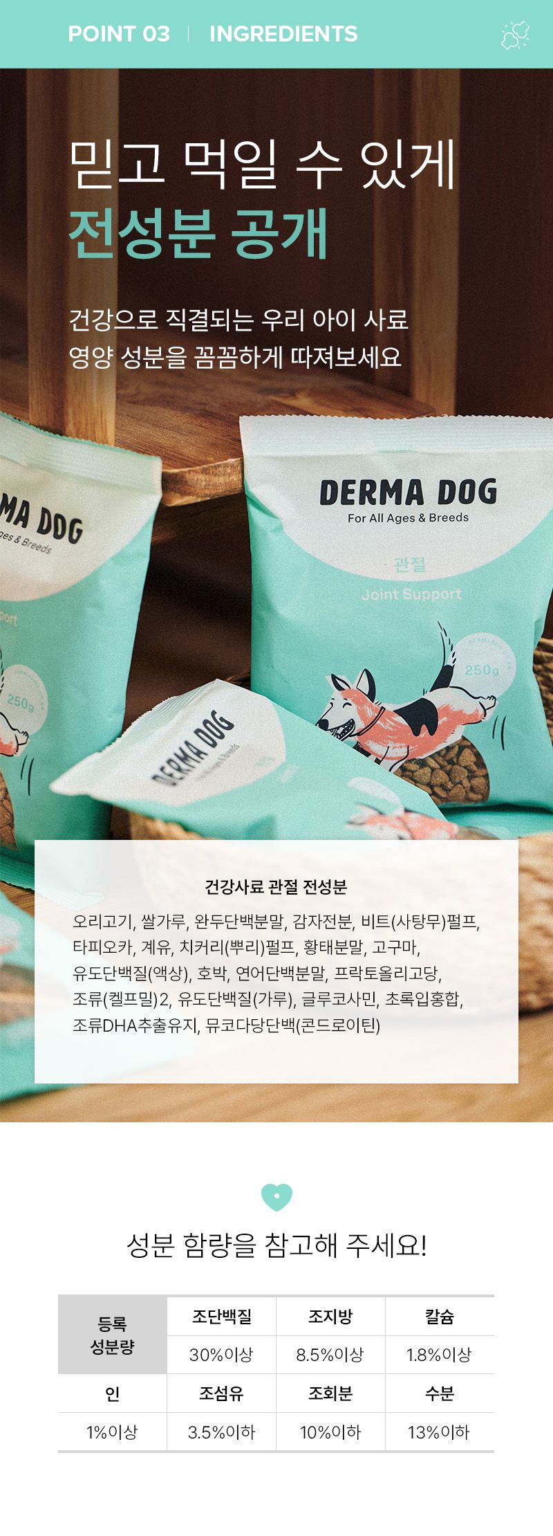 더마독 관절 체중조절 사료 2kg 10번째
