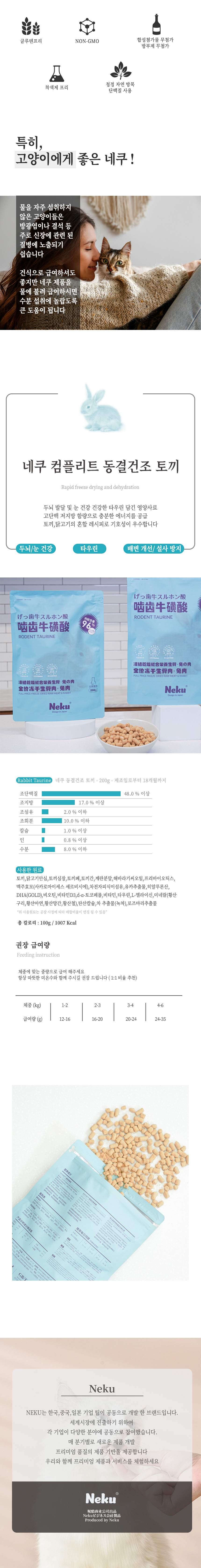 네쿠 캣 동결건조 컴플리트 토끼 200g 3번째