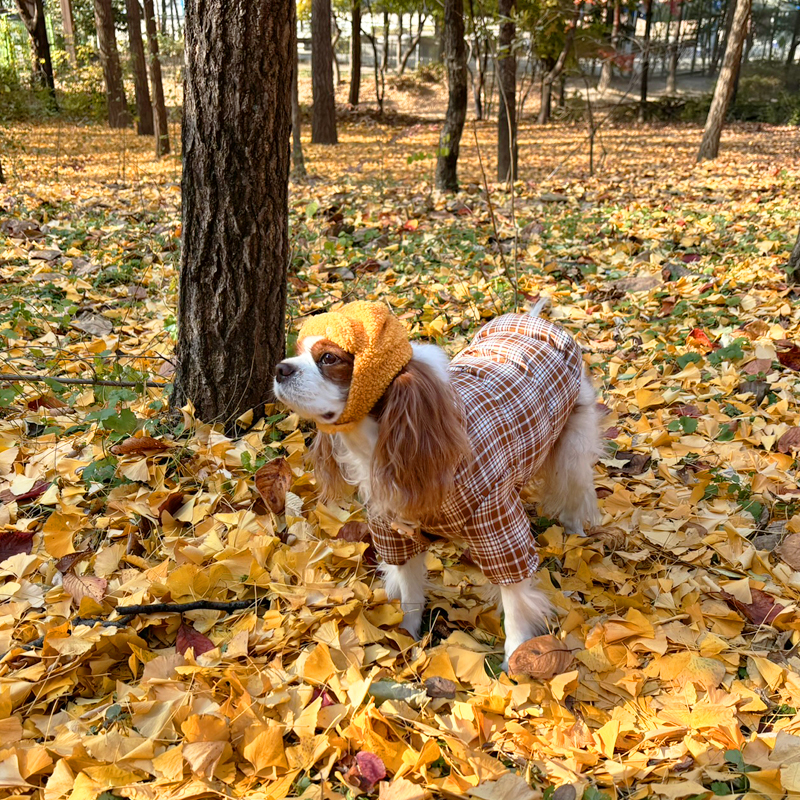[무료배송] 해피댕댕 떡볶이체크패딩 S-2XL 8번째